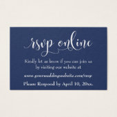 Réponse de mariage en ligne Insert blanc Script &  (Devant)