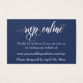 Réponse de mariage en ligne Insert White Script & (Devant)