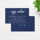 Réponse de mariage en ligne Insert White Script & (Bureau)
