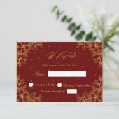Réponse de mariage en or avec des graphiques flora (Debout devant)