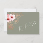 Réponse de mariage en or rose floral (Dos)
