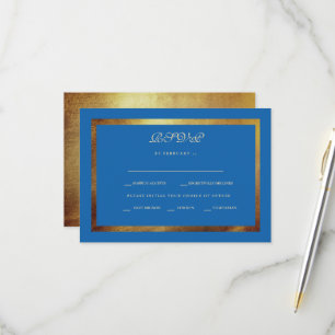 Réponse de mariage ethnique royale bleue et or roy