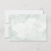 Réponse de mariage feuilles de verdure à l'aquarel (Dos)