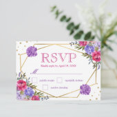 Réponse de mariage Fleurs d'été aquarelle Boho (Debout devant)