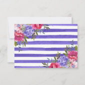 Réponse de mariage Fleurs d'été aquarelle Boho (Dos)