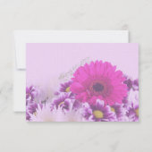 Réponse de mariage Fleurs Violettes (Dos)