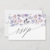 Réponse de mariage floral aquarelle rustique (Devant)