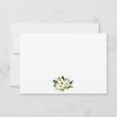 Réponse de mariage Floral Aquarelle Vert Blanc (Dos)