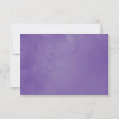 Réponse de mariage floral aquarelle violet et viol (Dos)