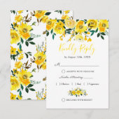 Réponse de mariage floral jaune citron d'été (Devant / Derrière)
