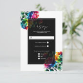 Réponse de mariage floral noir et blanc Roses Arc- (Debout devant)