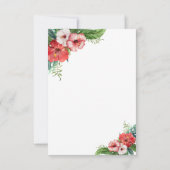 Réponse de mariage floral tropical flamant rose Lu (Dos)