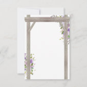 Réponse de mariage florale aquarelle rustique viol (Dos)