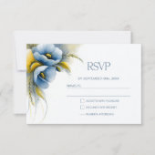 Réponse de mariage florale bleue et jaune (Devant)