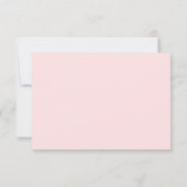 Réponse de mariage florale botanique rose blush (Dos)