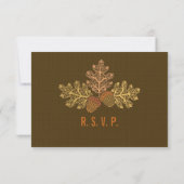 Réponse de mariage Glands d'automne et feuilles de (Dos)