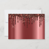 Réponse de mariage Gold Drips Burgundy Bridal Show (Dos)