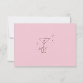 Réponse de mariage griffonnée manuscrite rose fant (Dos)
