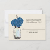 Réponse de mariage Hydrangea & Pot Mason (Devant)