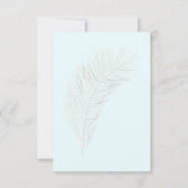 Réponse de mariage Ice Blue Muted Tropical Palm (Dos)