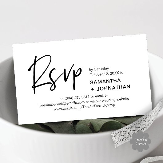 Réponse de mariage Invitation de dîner minimaliste