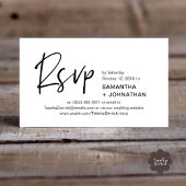 Réponse de mariage Invitation de dîner minimaliste