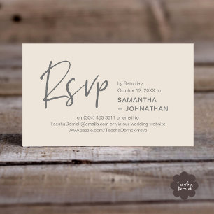 Réponse de mariage Invitation moderne à dîner Rela