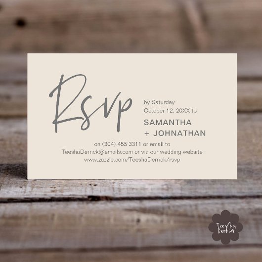 Réponse de mariage Invitation moderne à dîner Rela