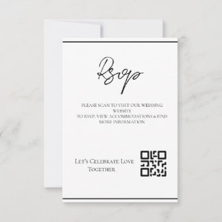 Réponse de mariage invitation moderne minimaliste