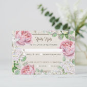 Réponse de mariage Jardin de roses roses (Debout devant)
