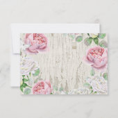 Réponse de mariage Jardin de roses roses (Dos)