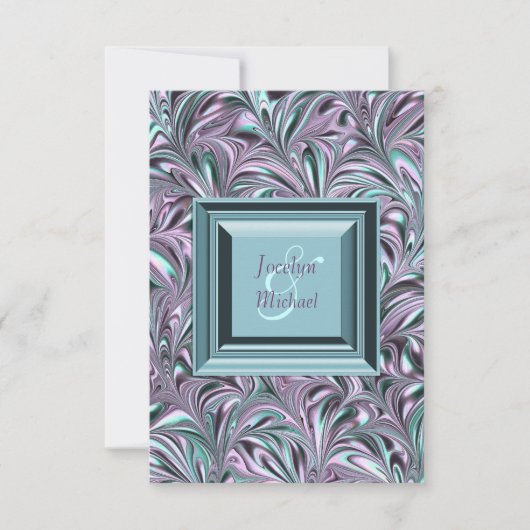 Réponse de mariage lavande et bleu sarcelle (Devant)