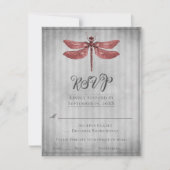 Réponse de mariage Libellule Bijou Rouge (Devant)
