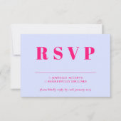 Réponse de mariage Lilac Pink RSVP (Devant)