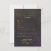 Réponse de mariage Luxe Or en velours noir de char (Dos)