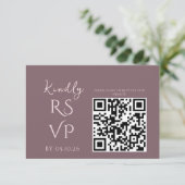 Réponse de mariage Minimal Chic prune et rose (Debout devant)