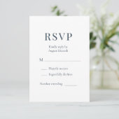 Réponse de mariage minimaliste bleu côtier (Debout devant)