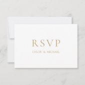 Réponse de Mariage Minimaliste Classique Élégante (Devant)