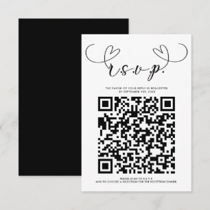 Réponse de mariage minimaliste noir et blanc pour 