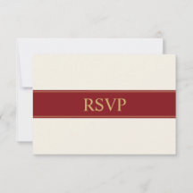 Réponse de mariage minimaliste rouge cramoisi