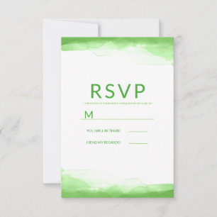 Réponse de mariage moderne aquarelle vert citron v