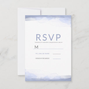 Réponse de Mariage Moderne Aquarelle Violet Perven