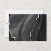 Réponse de Mariage Moderne en Agate Noir Argent (Dos)