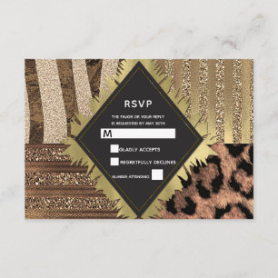 Réponse de mariage moderne safari jungle glamour L