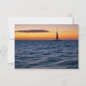 Réponse de mariage nautique moderne Sunset Sail (Dos)