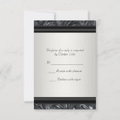 Réponse de mariage noir blanc ivoire (Dos)
