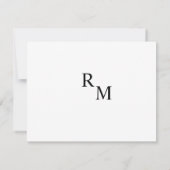 Réponse de mariage noir blanc moderne (Dos)