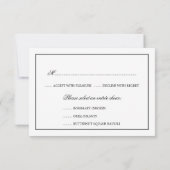 Réponse de mariage noir chic élégant Décadent Déco (Dos)