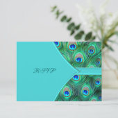 Réponse de mariage Paon Bleu Turquoise (Debout devant)
