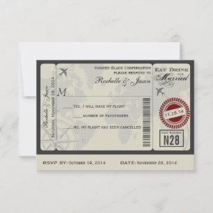 Réponse de mariage par billet de compagnie aérienn